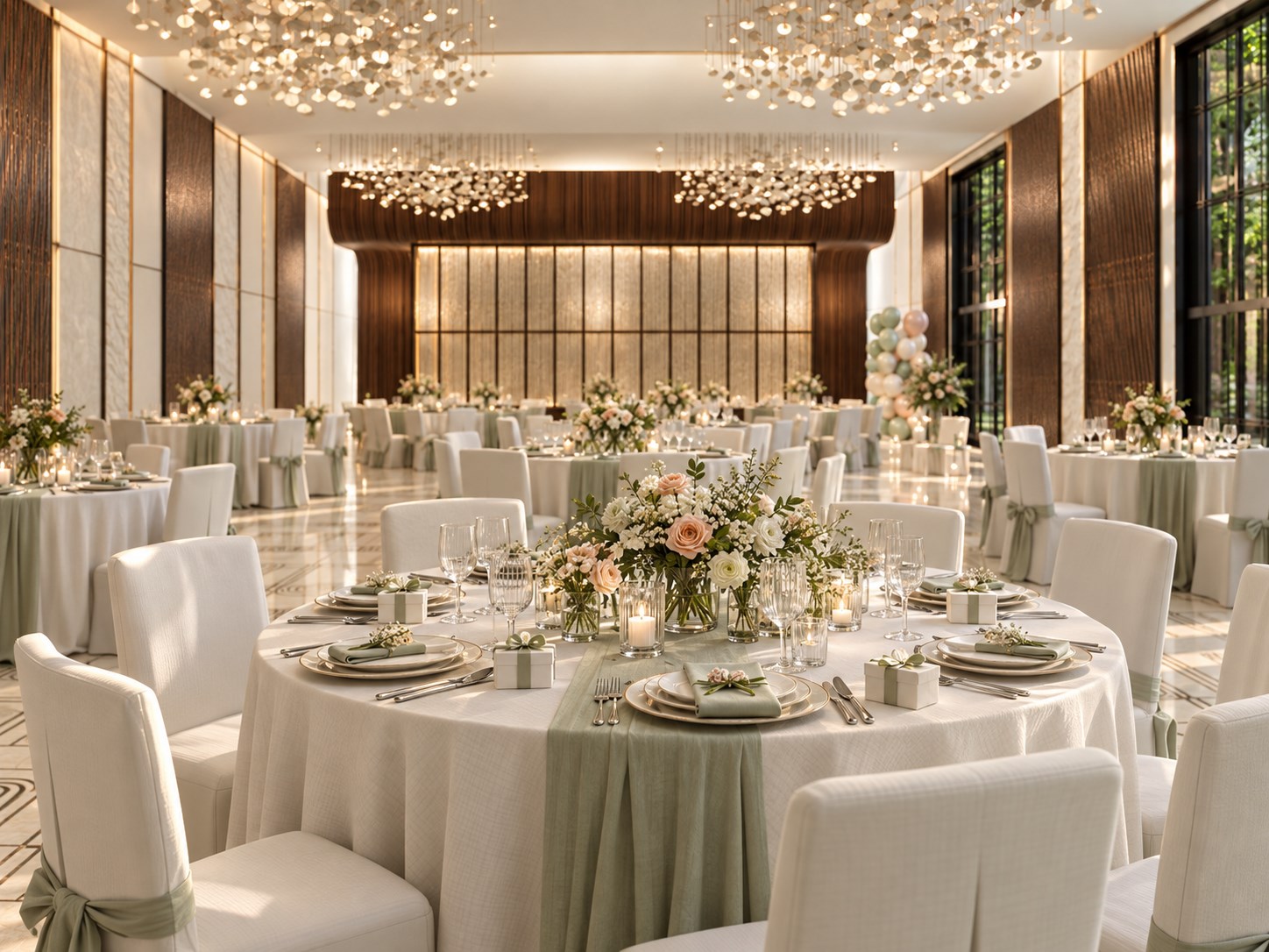 Birthday dining table with pastel decor