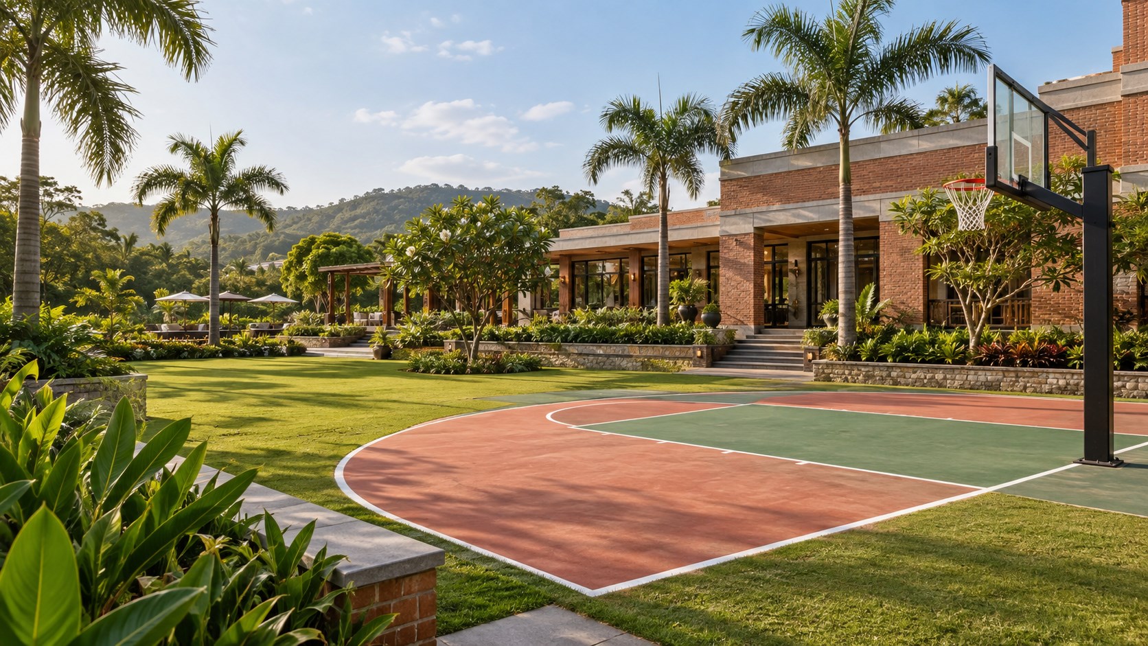 Outdoor Sports at a landscaped resort